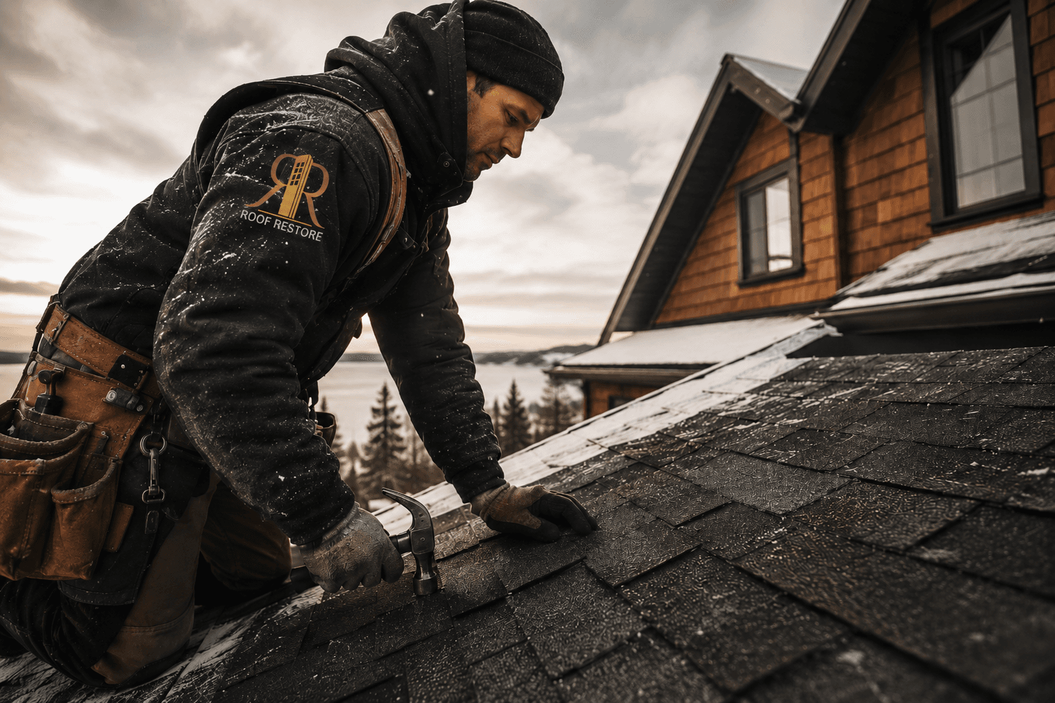 New Architectural Shingle Roof Replacement in Saco Maine